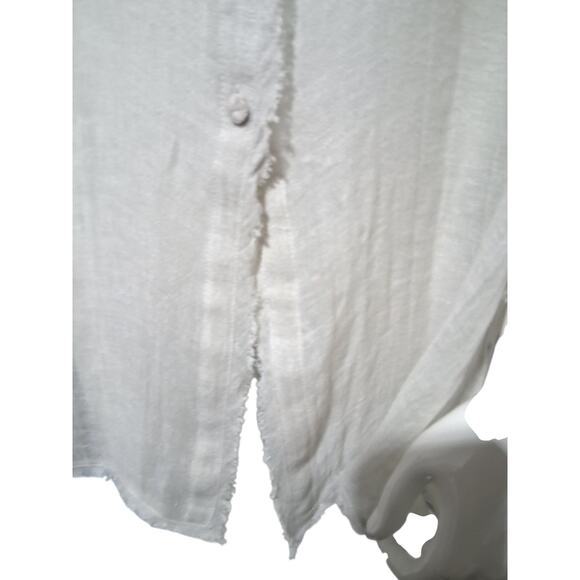 Eileen Fisher 100% Linen Womens size Small Quiet Luxury Minimalist Button Up Top - Picture 6 of 10